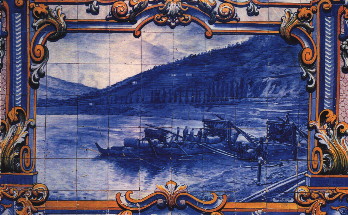 Tile decoration at the railway station